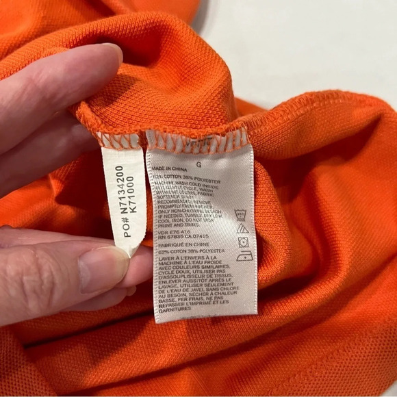 Nautica Men's Sustainably Crafted Classic-Fit Deck Polo Shirt - Orange - Picture 5 of 10